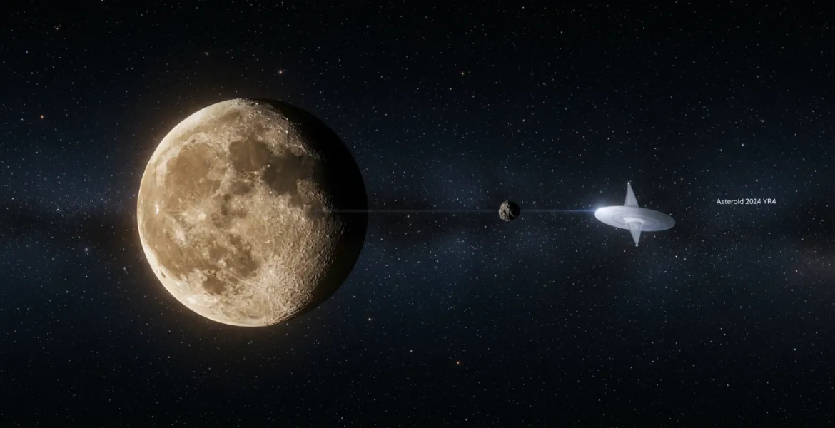 L'asteroide 2024 YR4 non è più una minaccia: il telescopio Webb scagiona la Luna