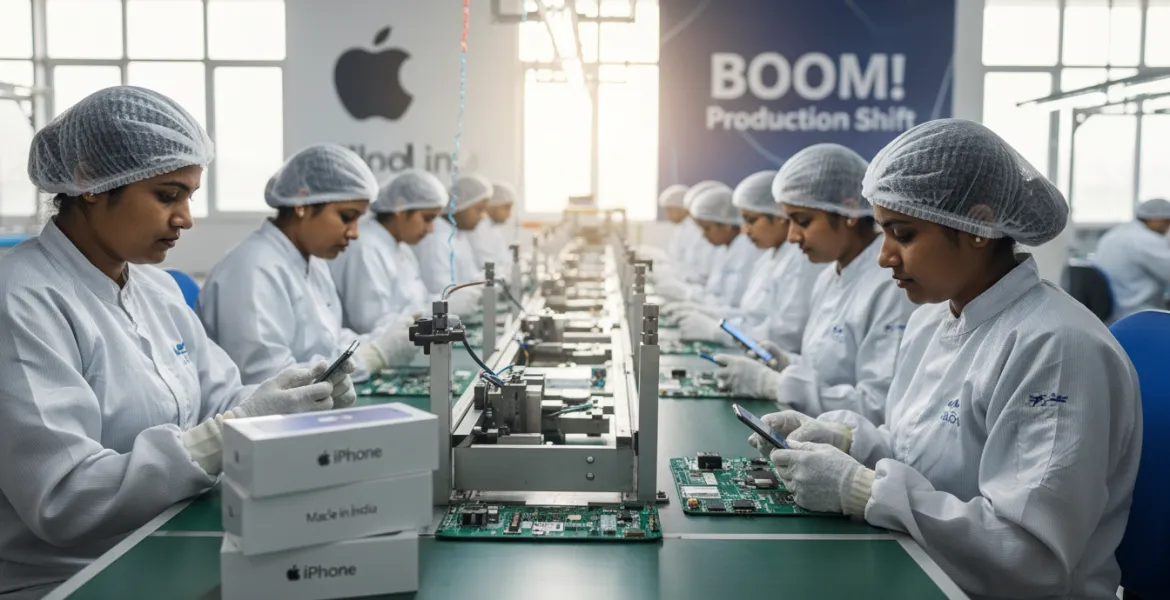 Apple sposta la produzione: boom di iPhone Made in India