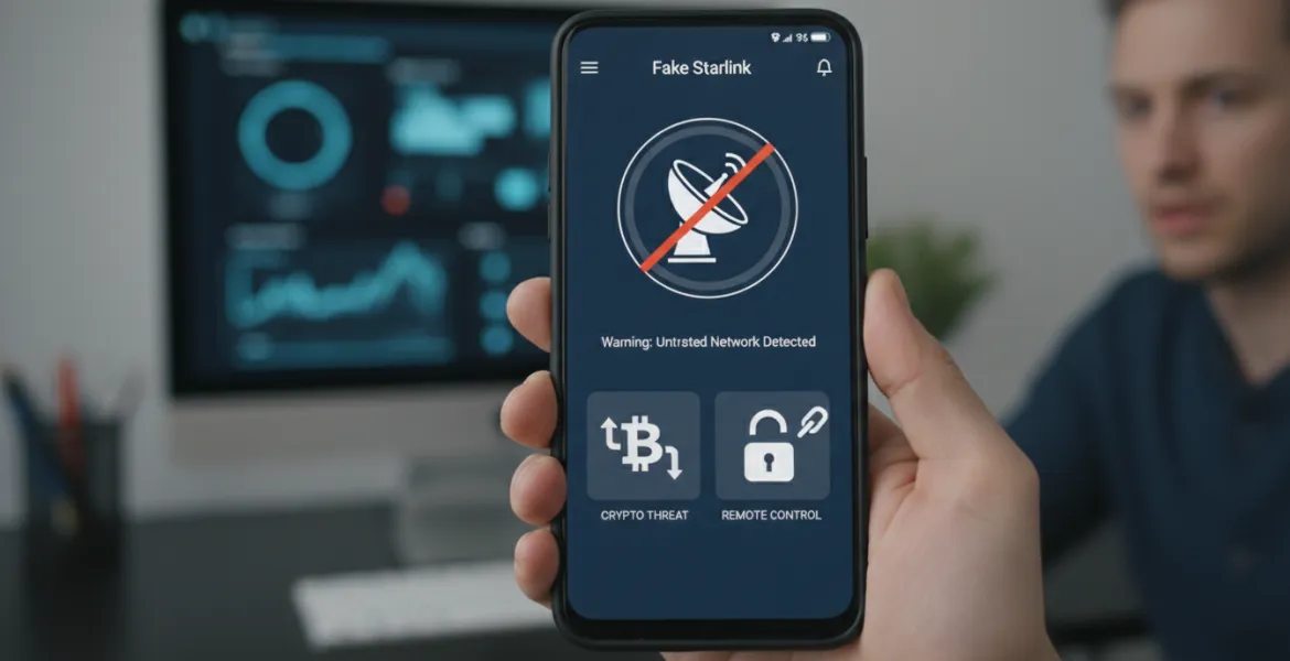 Falso Starlink su Android: Minaccia crypto e controllo remoto