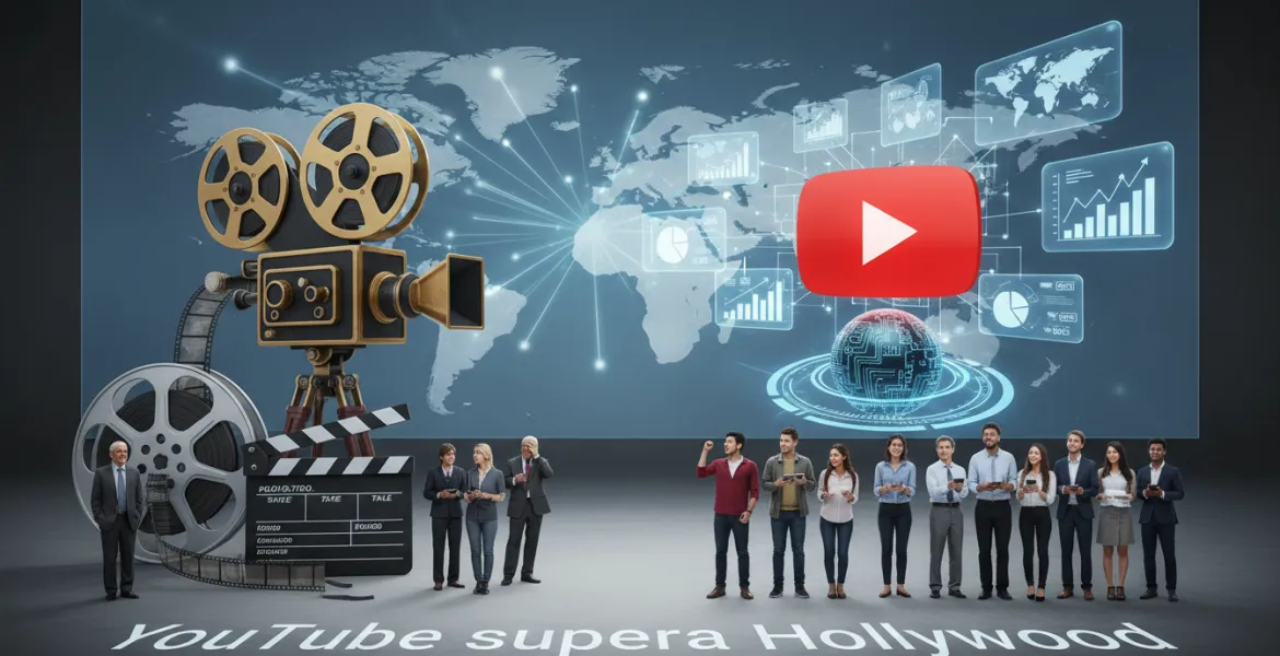 YouTube supera Hollywood: Rivoluzione nel mercato pubblicitario globale