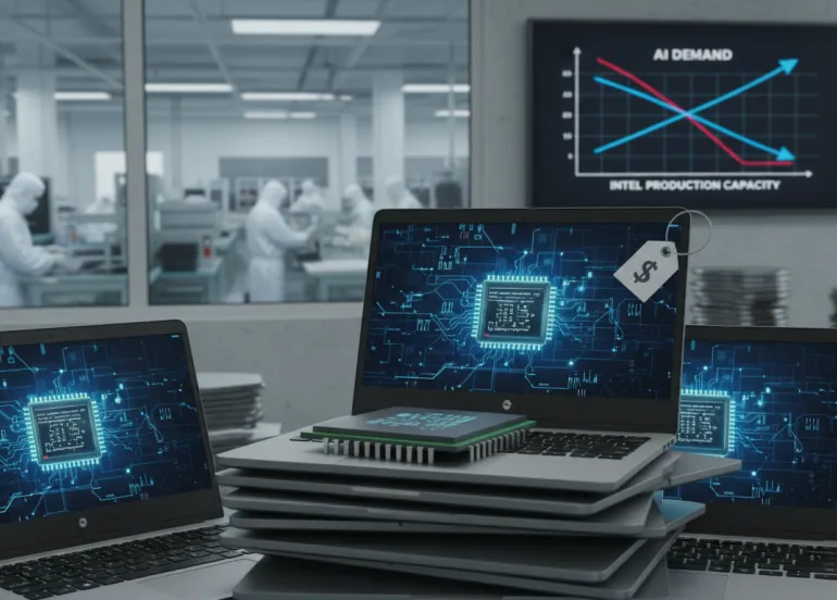 Intel in crisi: Boom dell'IA causa penuria di processori fino al 2026