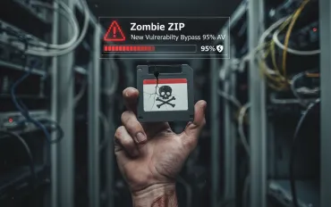 Zombie ZIP: Nuova vulnerabilità aggira il 95% degli antivirus