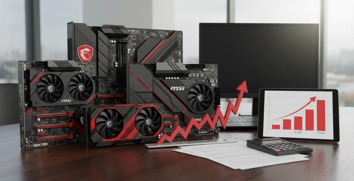 MSI alza i prezzi: Incrementi del 15-30% per i prodotti gaming