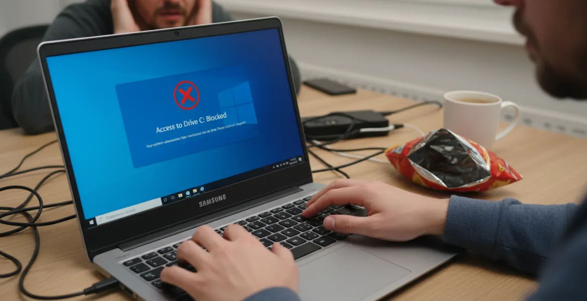Windows 11 blocca l'accesso al disco C: panico tra gli utenti Samsung