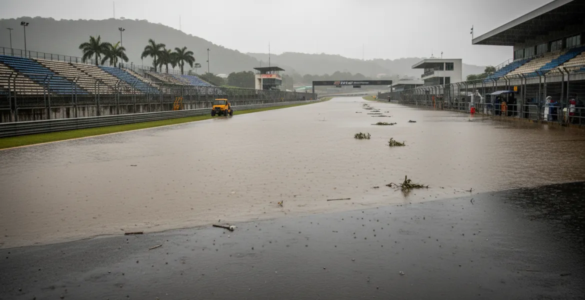 Diluvio a Goiania: pista allagata a pochi giorni dal GP del Brasile