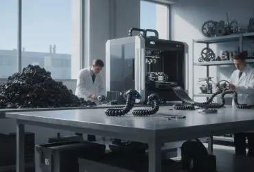 Rivoluzione robotica: Da rifiuti petroliferi a robot flessibili con la stampa 4D