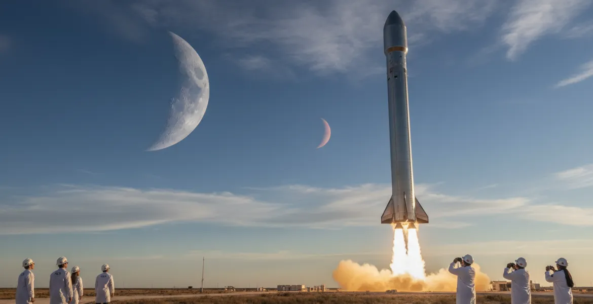 SpaceX: Test di successo per il razzo Super Heavy Starship V3, occhi puntati sulla Luna e su Marte