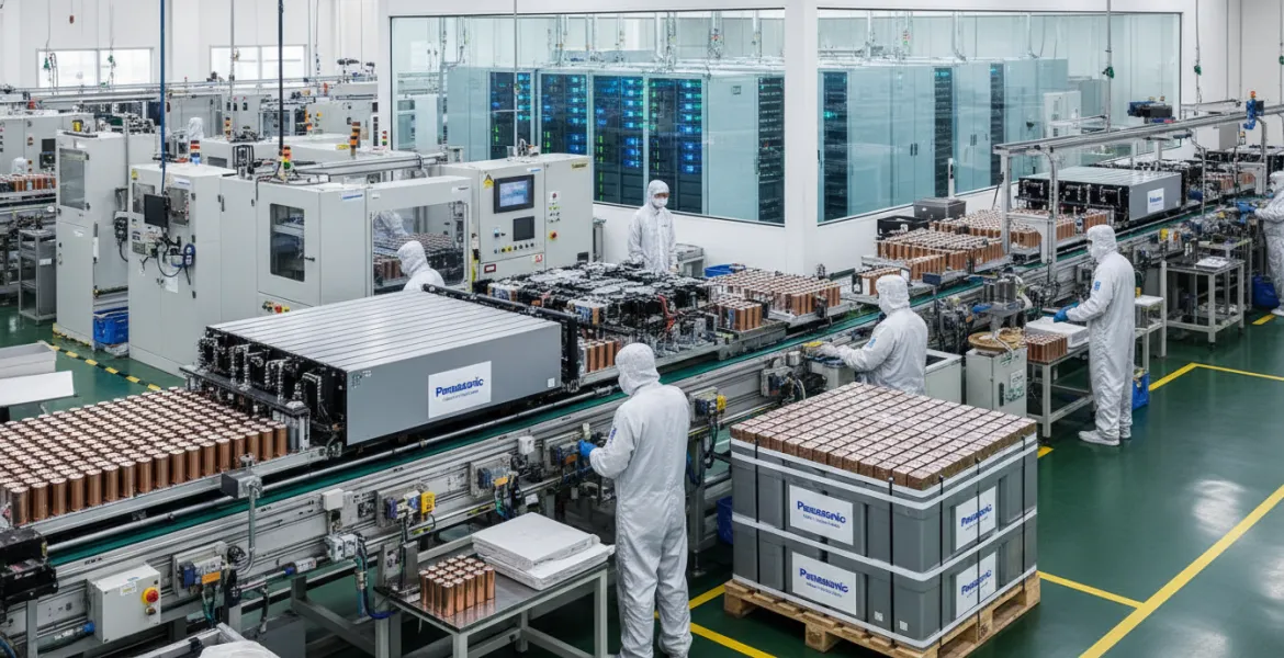 Boom di Intelligenza Artificiale: Panasonic quadruplica la produzione di batterie per data center