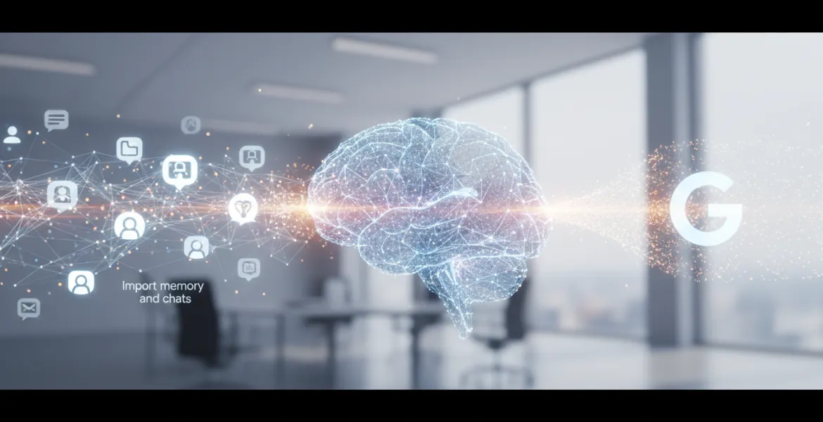 Gemini di Google: Ora importa la memoria e le Chat da altri Bot IA