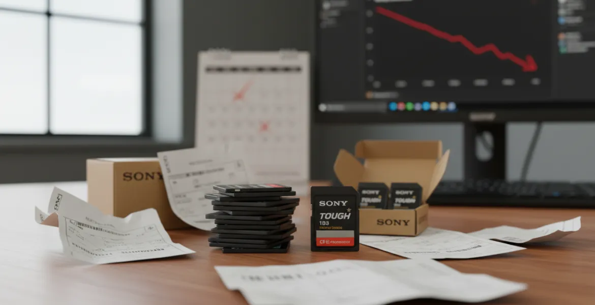 Sony sospende gli ordini di schede di memoria: crisi globale in arrivo