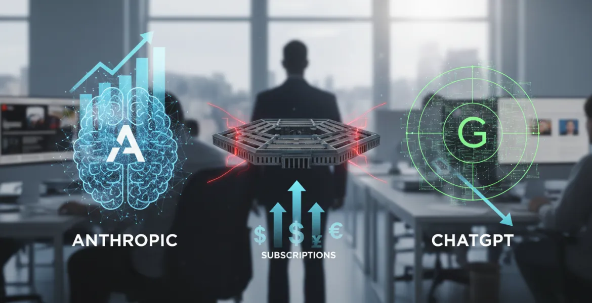 Anthropic sfida ChatGPT: la controversia con il Pentagono fa impennare gli abbonamenti