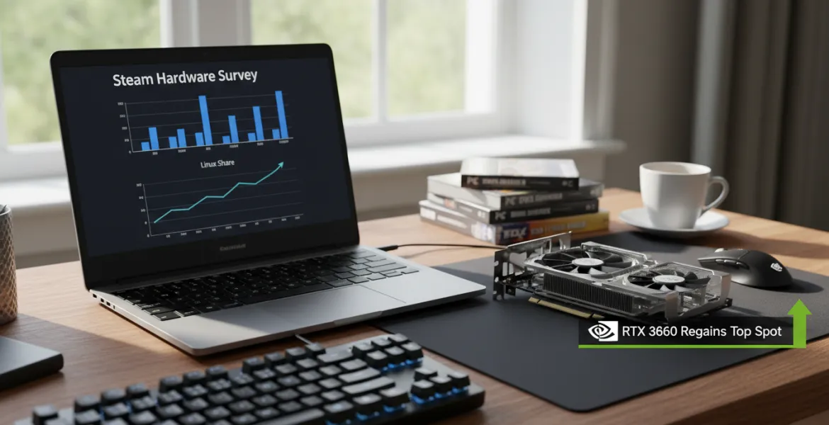 Steam Hardware Survey: Linux in ascesa, Nvidia RTX 3060 riconquista la vetta