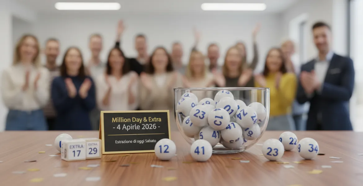 Million Day infiamma il sabato: numeri fortunati e vincite da sogno il 4 aprile 2026