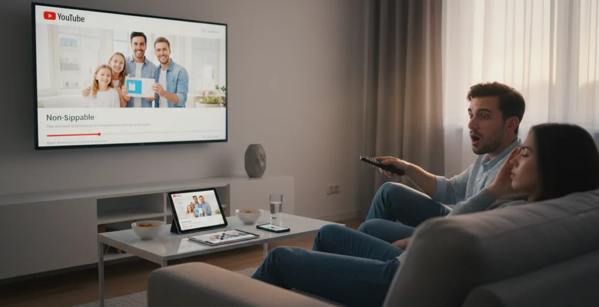 YouTube: Spot pubblicitari da 90 secondi non skippabili invadono le smart TV