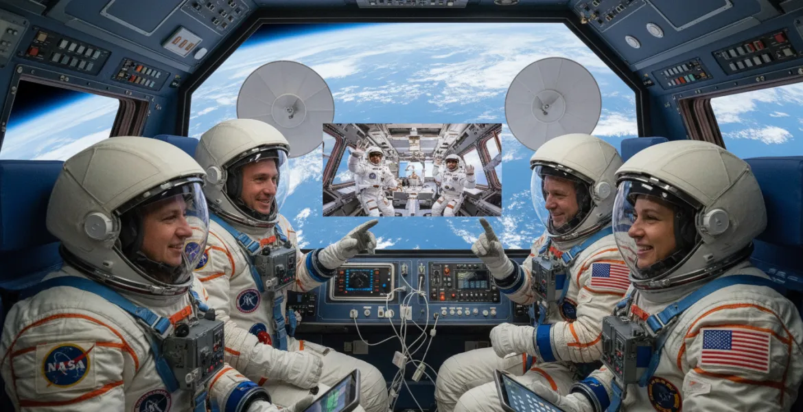 Artemis II: Storica comunicazione tra l'equipaggio Orion e la stazione spaziale internazionale