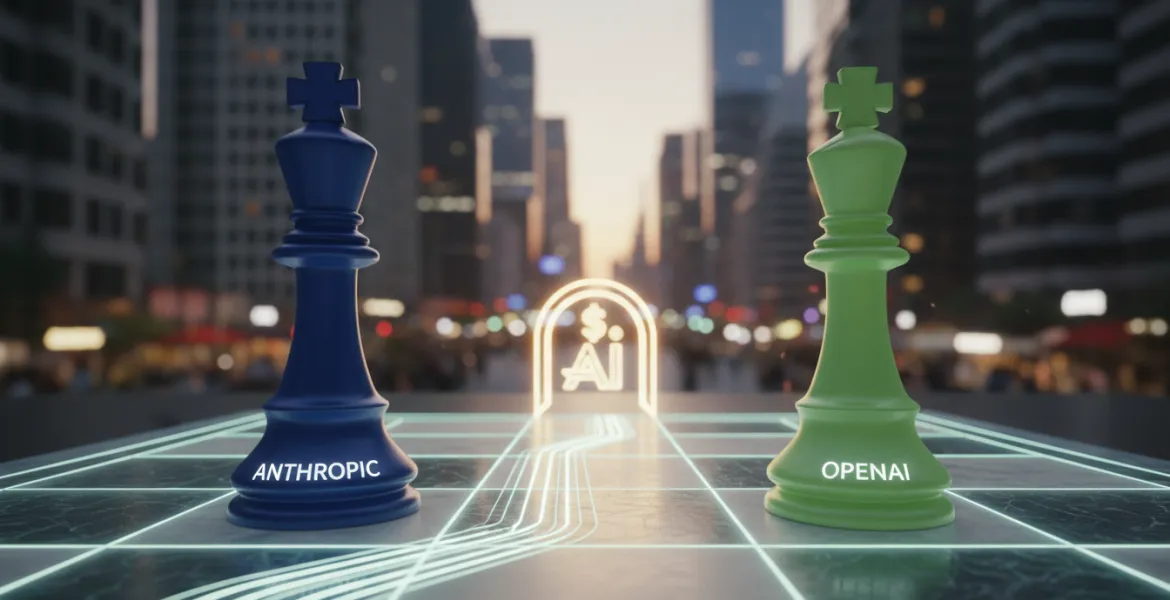 Anthropic sfida OpenAI nel mercato AI a pagamento: sorpasso in vista