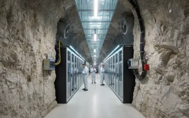 Data center high-tech costruito in una miniera di dolomia in Val di Non