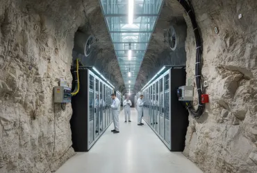 Data center high-tech costruito in una miniera di dolomia in Val di Non