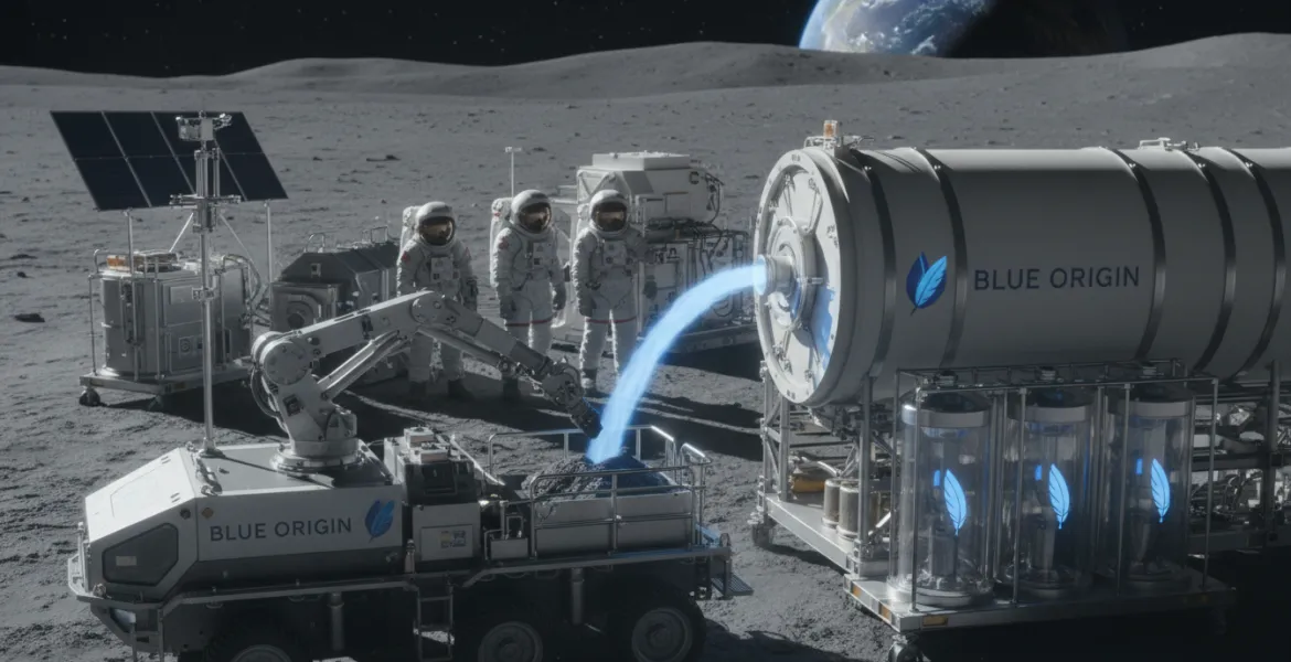 Blue Origin estrae ossigeno dalla polvere lunare: un passo avanti per le colonie spaziali