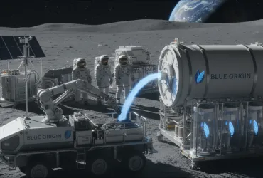 Blue Origin estrae ossigeno dalla polvere lunare: un passo avanti per le colonie spaziali