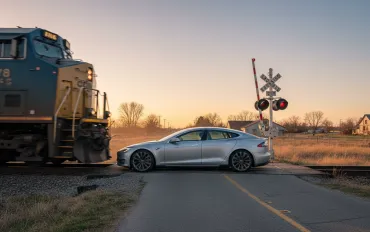 Tesla Autopilot: Sfiorata la tragedia al passaggio a livello