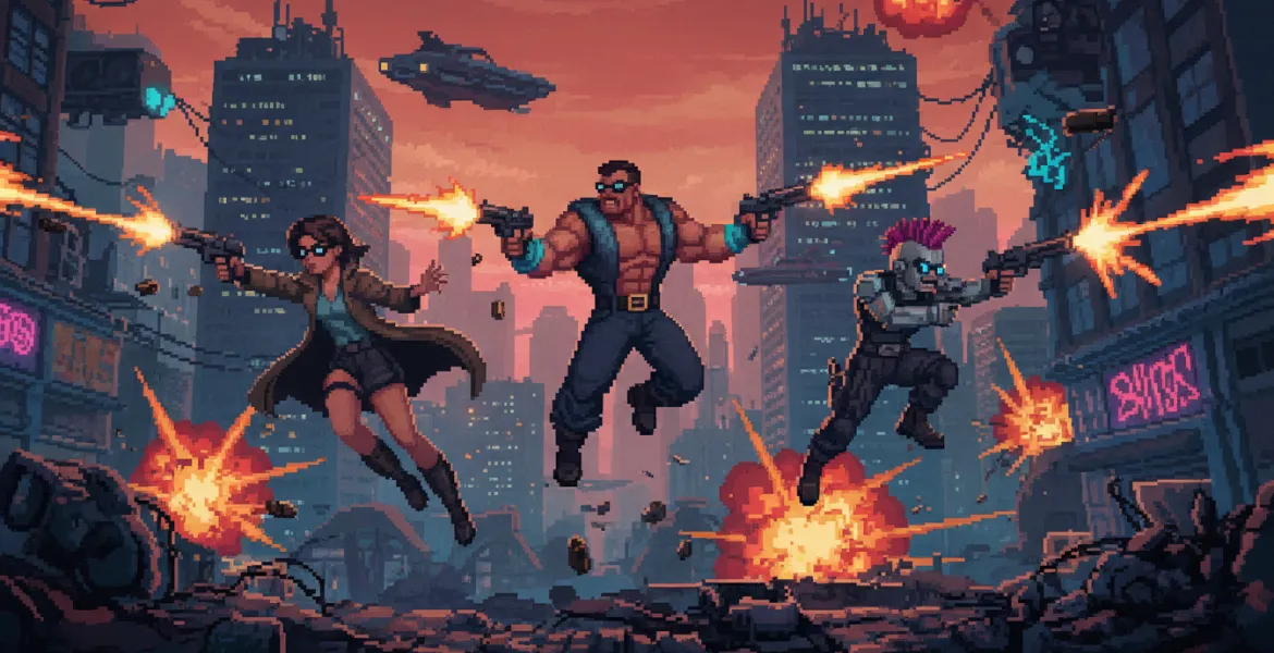 Huntdown: Overtime - Azione Retrò esplosiva arriva in accesso Anticipato