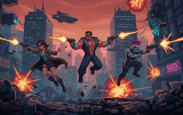 Huntdown: Overtime - Azione Retrò esplosiva arriva in accesso Anticipato