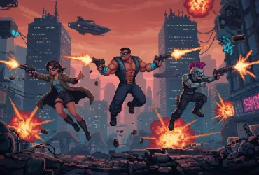 Huntdown: Overtime - Azione Retrò esplosiva arriva in accesso Anticipato