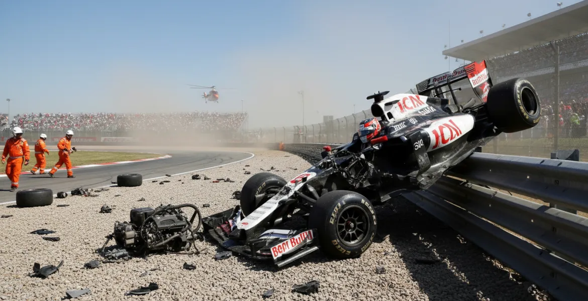 Incidente shock in F1: il pilota si salva miracolosamente da un impatto a 50G