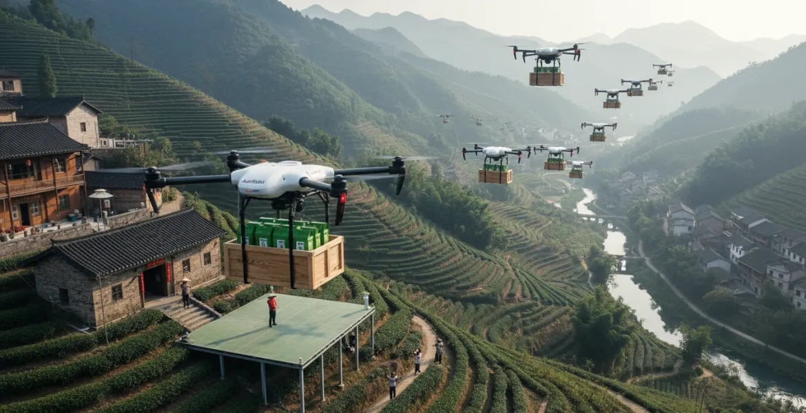Droni cargo per il tè: AutoFlight rivoluziona le consegne in Cina