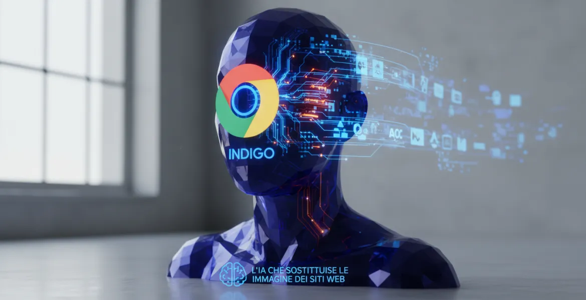 Google Chrome testa Indigo: l'IA che sostituisce le immagini dei siti web