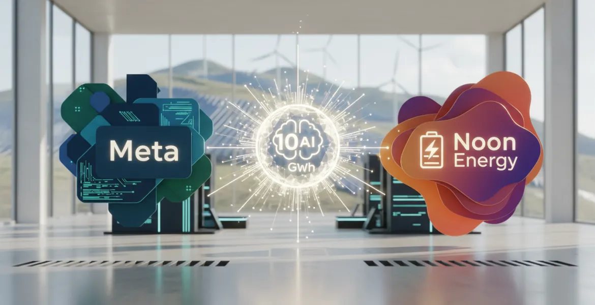 Meta e Noon Energy: una rivoluzione da 100 GWh per l'IA