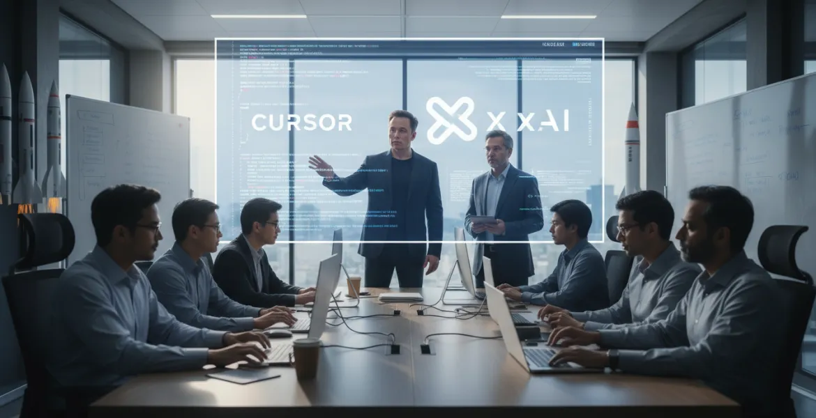 Elon Musk sfida Microsoft: SpaceX acquisisce l'IA Cursor per 60 miliardi di dollari