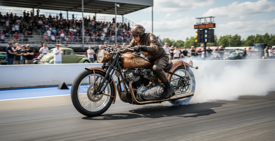 Force of Nature: la moto a vapore da record che sfida le leggi della fisica a Santa Pod
