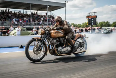 Force of Nature: la moto a vapore da record che sfida le leggi della fisica a Santa Pod