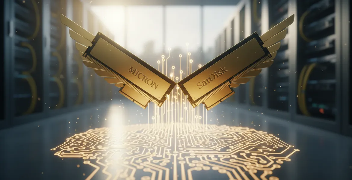 L'Era dell'Oro delle memorie Chip: Micron e SanDisk volano con l'Intelligenza Artificiale
