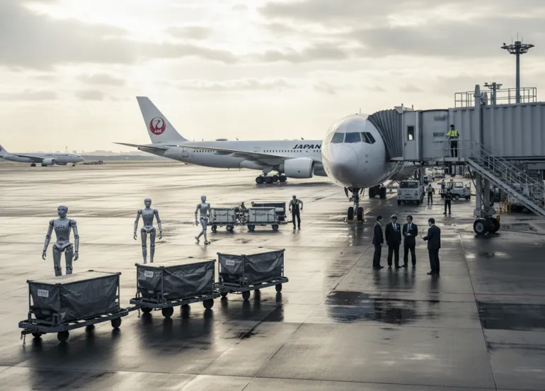 Giappone, robot umanoidi in pista: la scommessa di Japan Airlines per l'aeroporto di Haneda