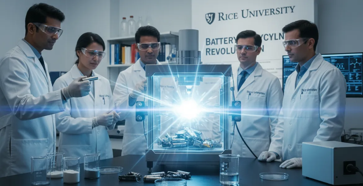 Rivoluzione nel riciclo delle batterie: il nuovo metodo 'lampo' della Rice University