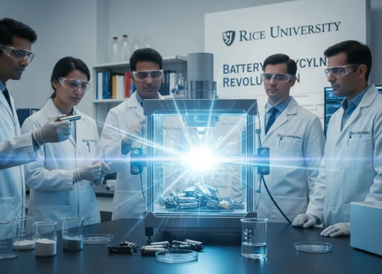 Rivoluzione nel riciclo delle batterie: il nuovo metodo 'lampo' della Rice University