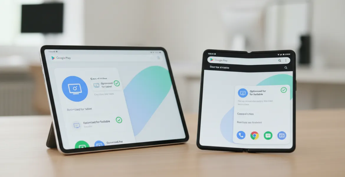 Google Play Store si evolve: arrivano le etichette per le app ottimizzate su tablet e pieghevoli