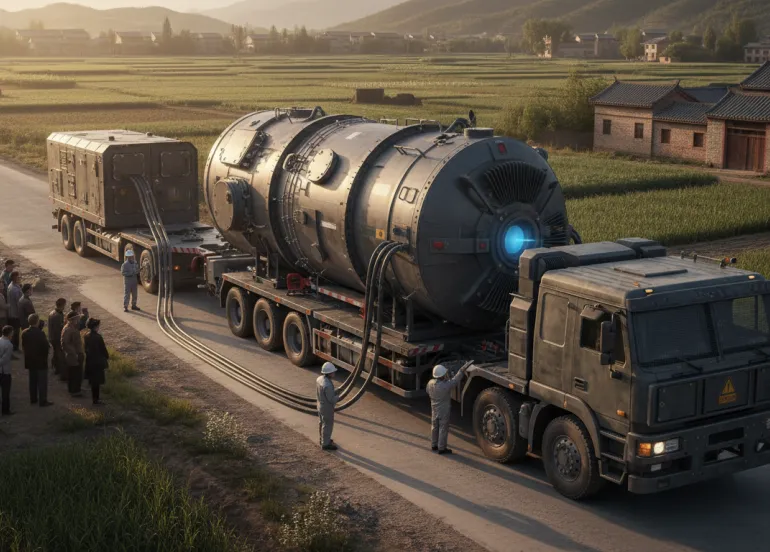 Cina: Testato il primo reattore nucleare mobile da 10 megawatt trasportabile su Camion