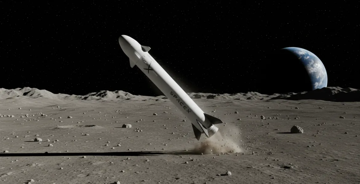 SpaceX sulla Luna: lo stadio del Falcon 9 colpirà il suolo lunare ad agosto