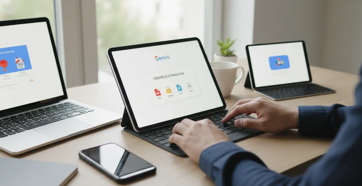 Google Gemini accelera sulla produttività: ora crea e scarica file in ogni formato