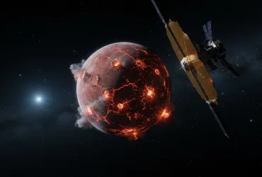 I segreti geologici di LHS 3844 b: il James Webb analizza una Super-Terra vulcanica