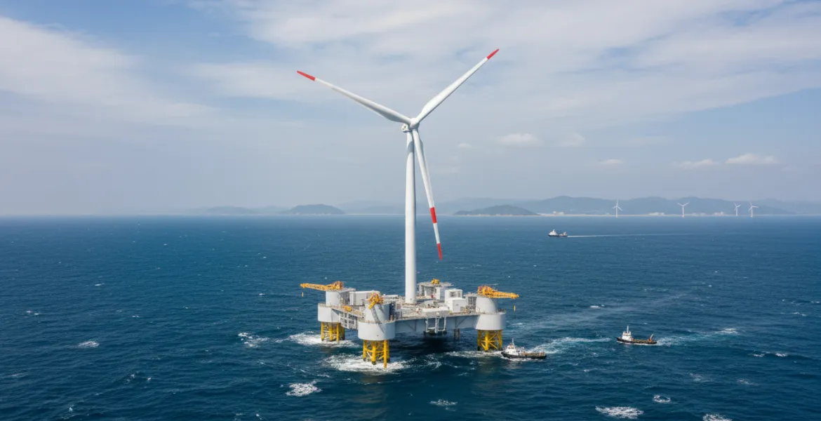 Energia dal mare: la Cina lancia la turbina eolica galleggiante più grande del mondo