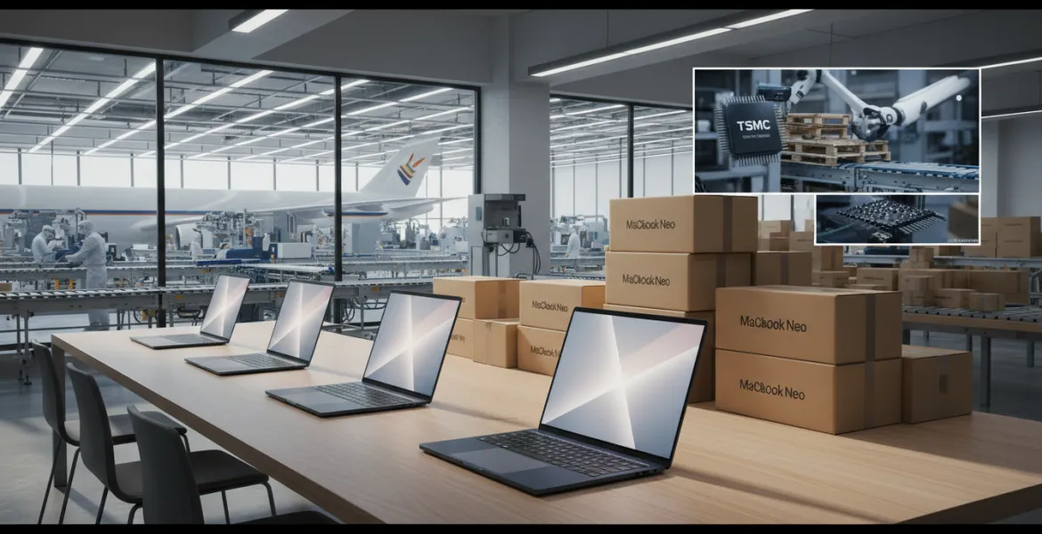 MacBook Neo è un successo globale: Apple raddoppia la produzione tra sfide logistiche e chip TSMC