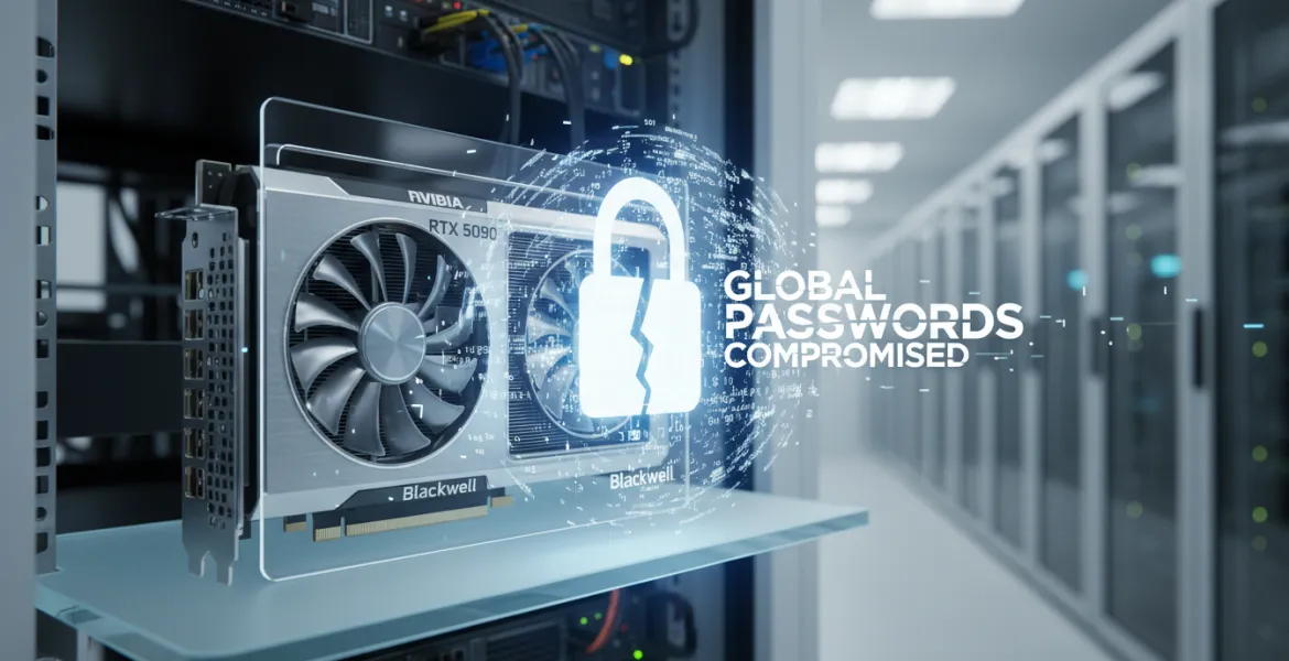 NVIDIA RTX 5090: La nuova GPU Blackwell rende vulnerabili le password globali