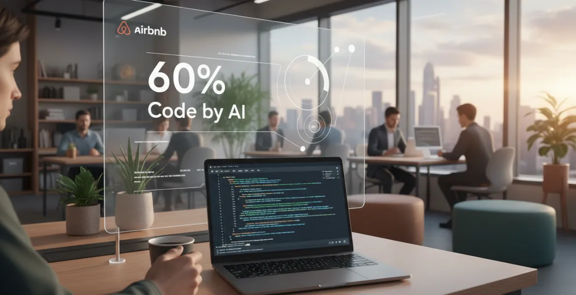 Airbnb e la rivoluzione IA: il 60% del codice è scritto da algoritmi