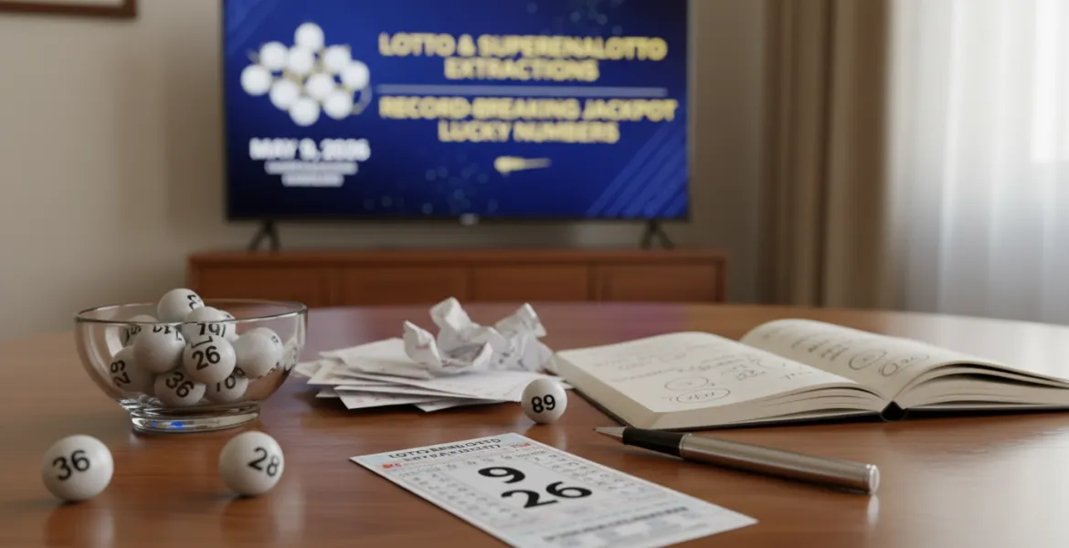 Estrazioni Lotto e SuperEnalotto 9 Maggio 2026: Jackpot da record e numeri fortunati