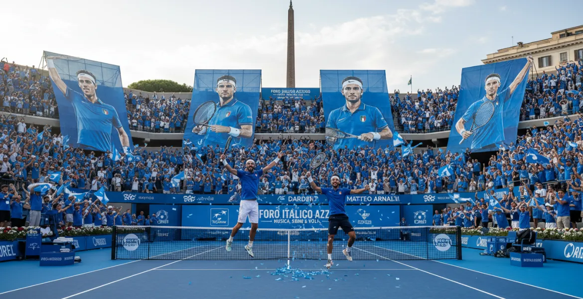 Il Foro Italico si tinge d'azzurro: Musetti e Darderi volano, Arnaldi da sogno